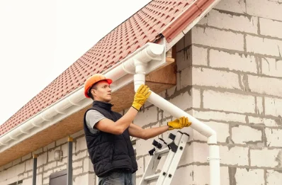 Pose et remplacement de gouttières à Locminé